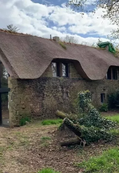 Rénovation chaumière à pluvigner 56